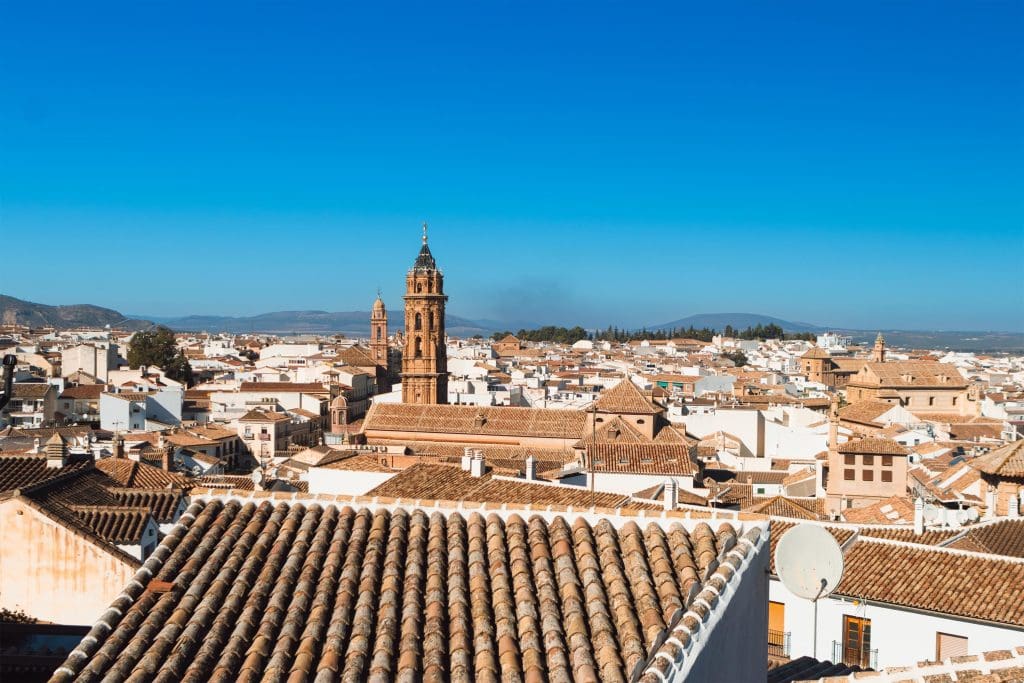 A rooftops of a city Antequera