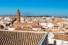 a rooftops of a city Antequera